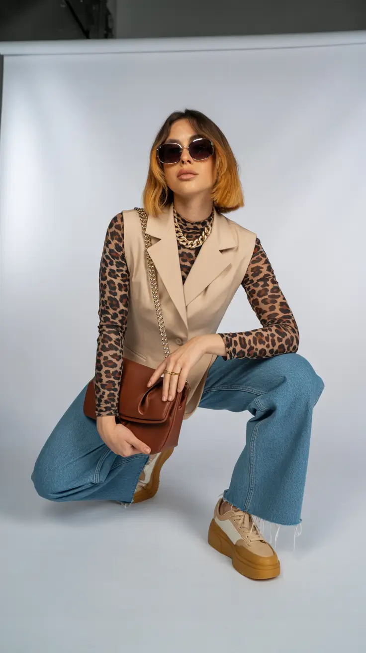 mom outfits 2026 Layered Leopard Luxe