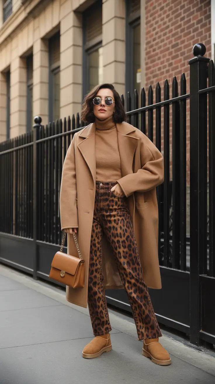 mom outfits 2026 Leopard Luxe on the Go