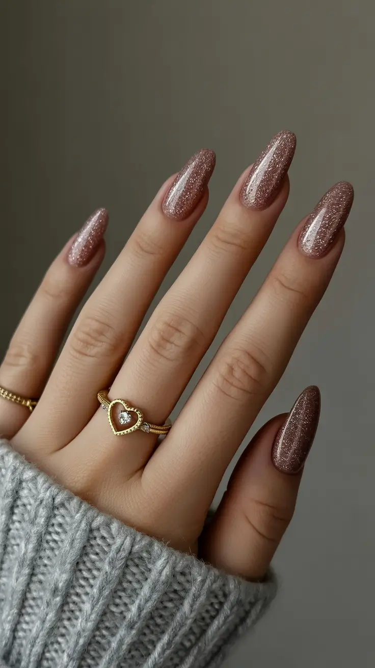 Neutral Winter Nails 2025–2026 Cinnamon Spark