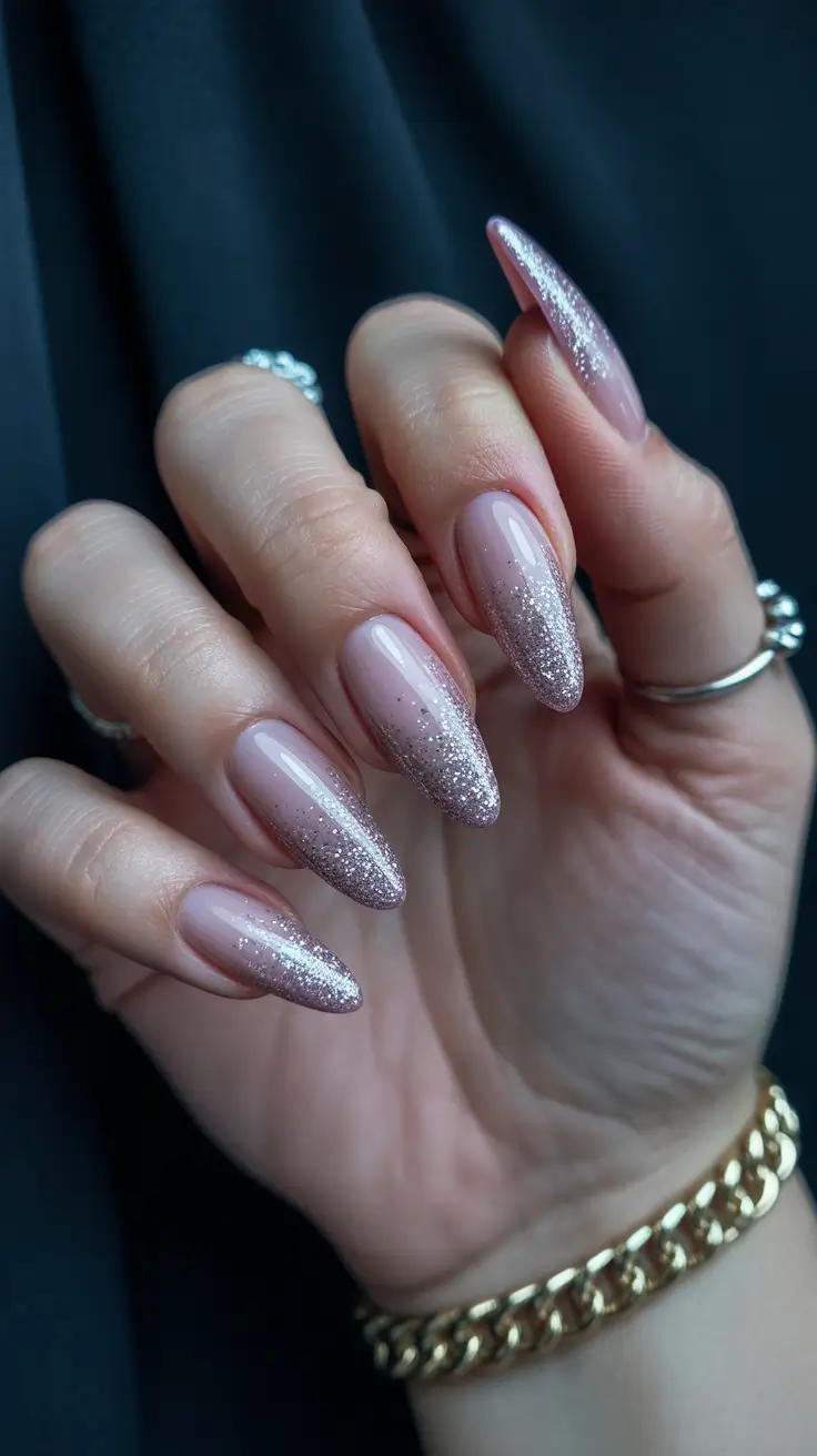 Neutral Winter Nails 2025–2026 Champagne Glow