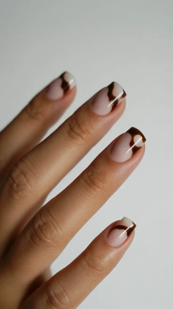 short-winter-nails-2025-2026-chocolate-wave-tips