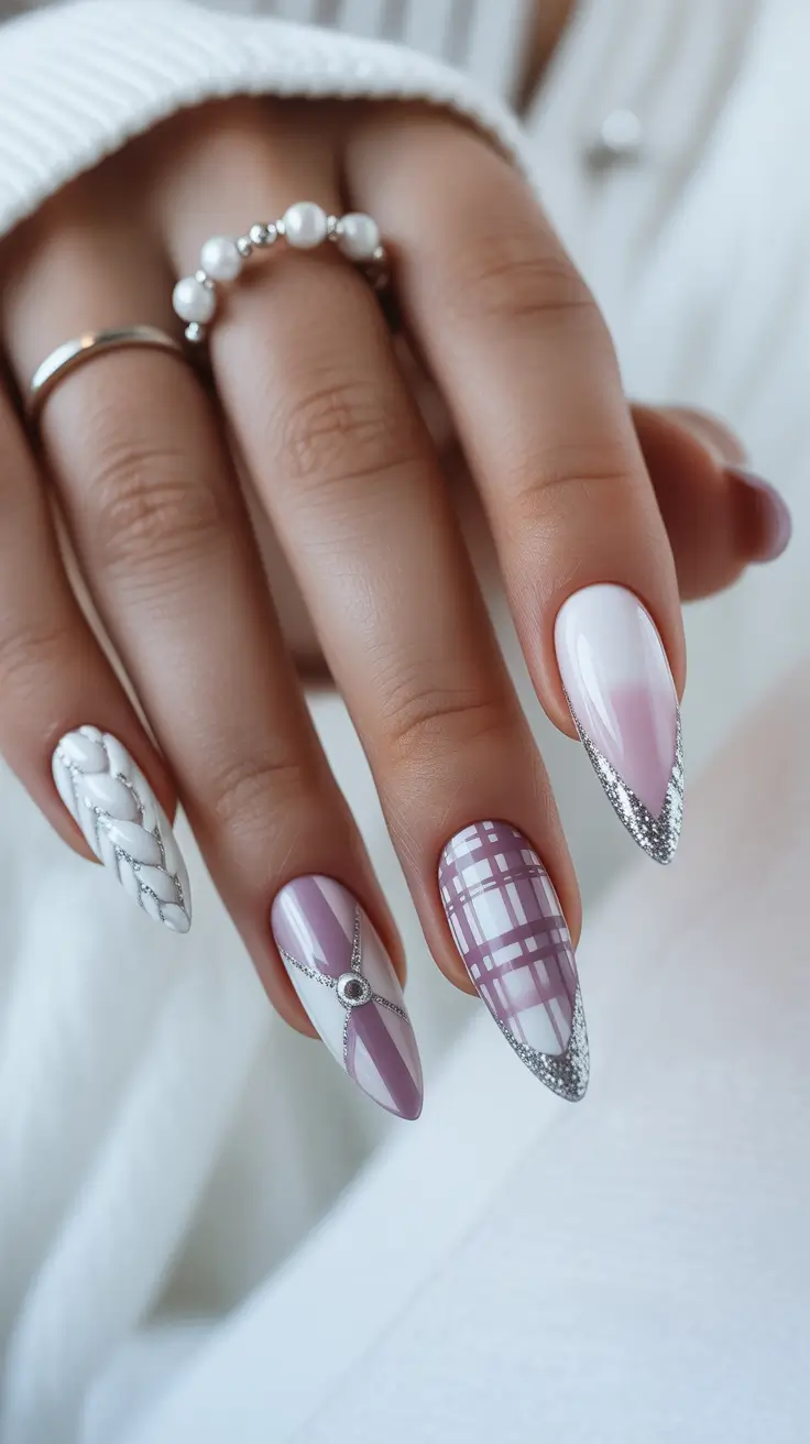 pink-winter-nails-2025-2026 frosted-mauve-elegance