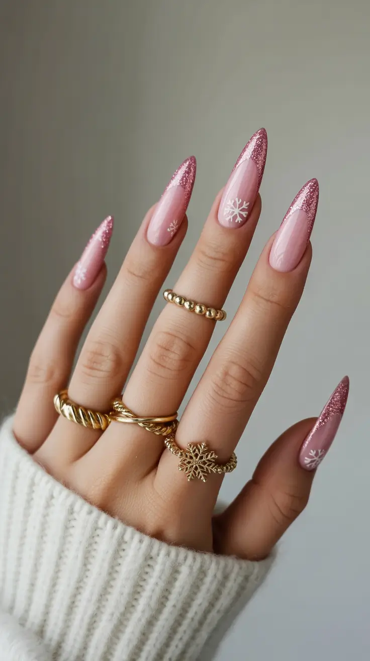 pink-winter-nails-2025-2026 rosy-snowlight