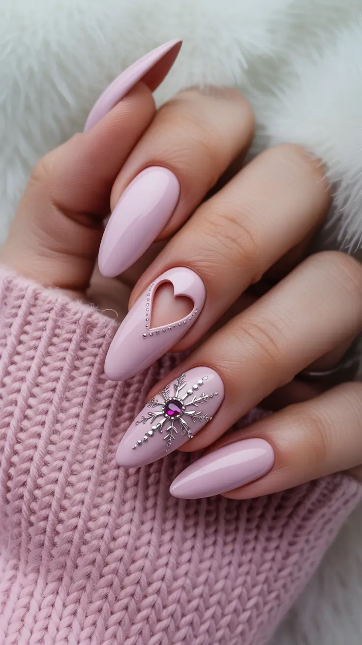 pink-winter-nails-2025-2026 romantic-ice-blossom