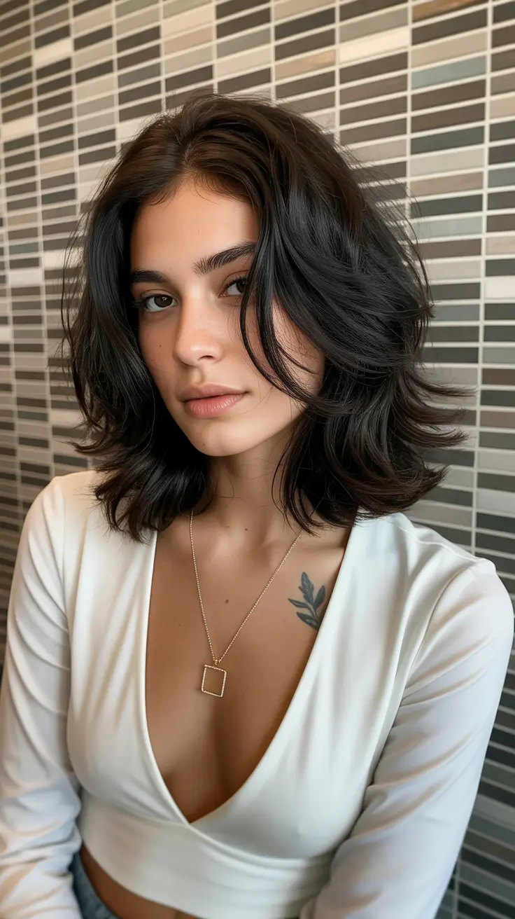short winter haircuts 2025-2026 Dark Winter Layers