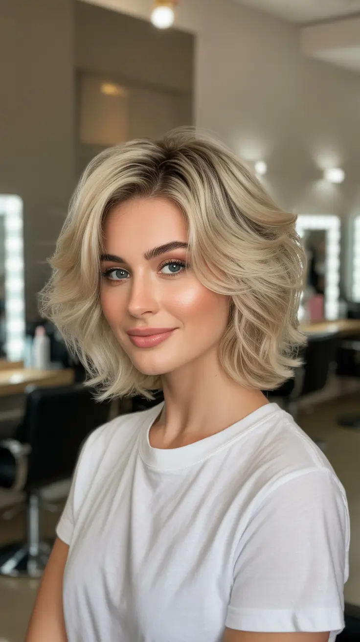 short winter haircuts 2025-2026 Soft Layered Volume Bob