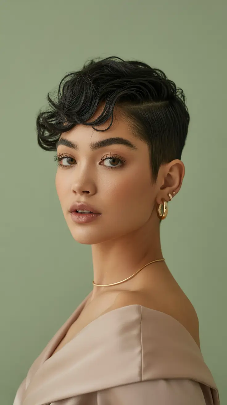 short winter haircuts 2025-2026 Modern Curly Pixie