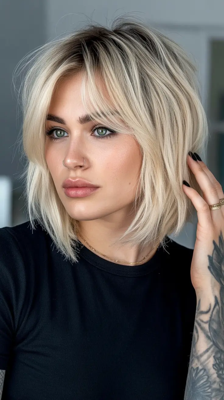 short-winter-haircuts-2025-2026-textured-platinum-shag