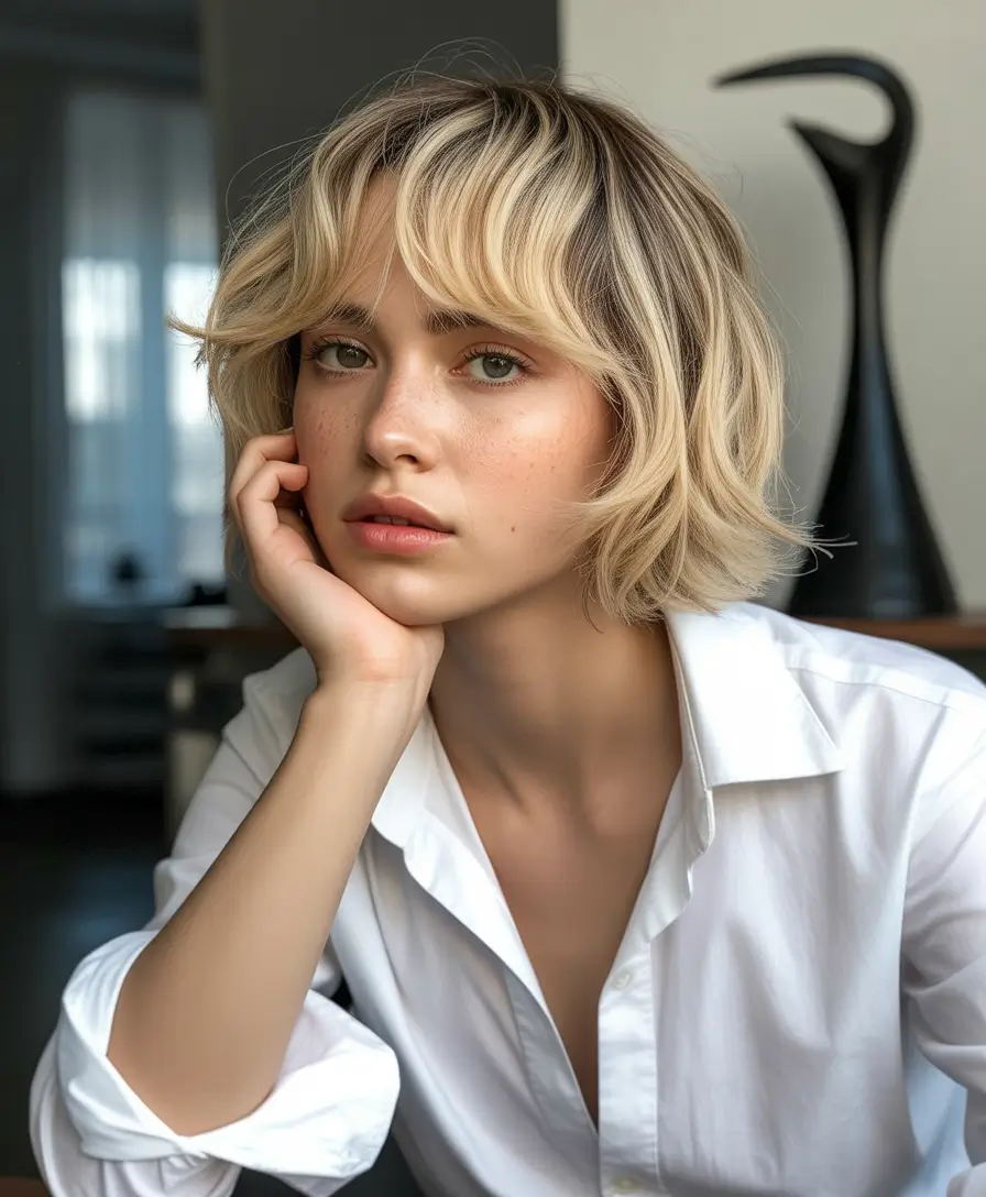 short winter haircuts 2025-2026 Butterfly Crop Blonde