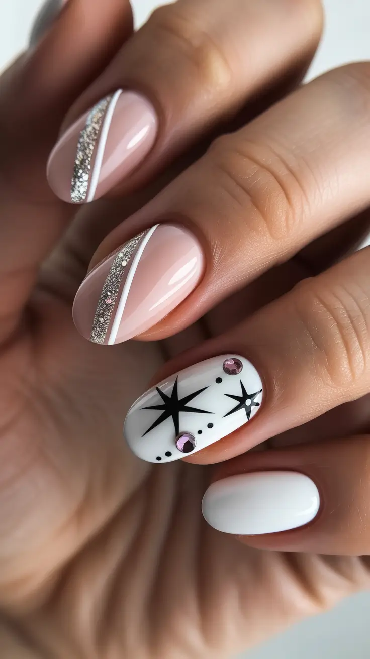 sparkly winter nails 2025 2026 modern starlet