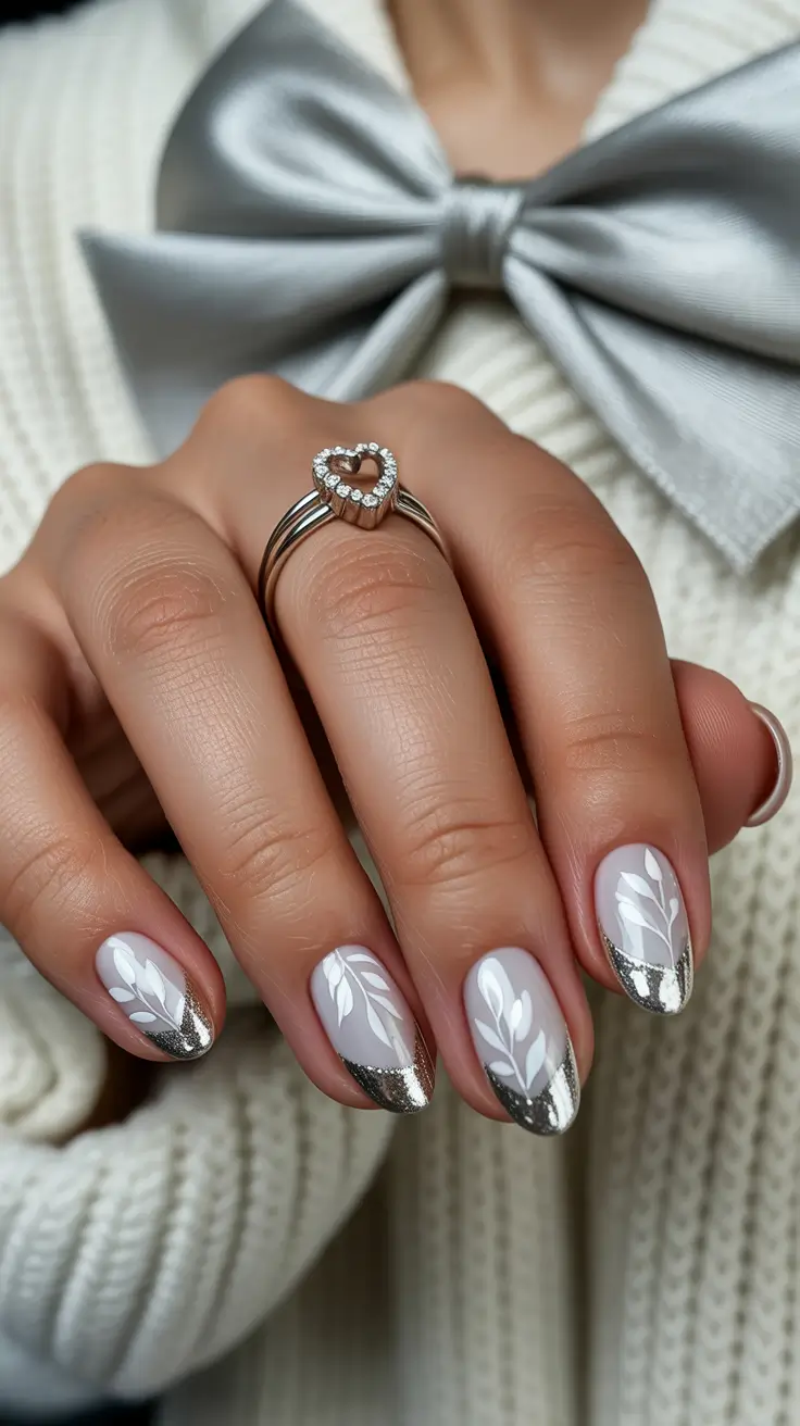 sparkly winter nails 2025 2026 frosted laurel