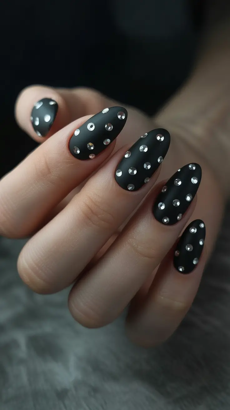 sparkly winter nails 2025 2026 midnight crystals