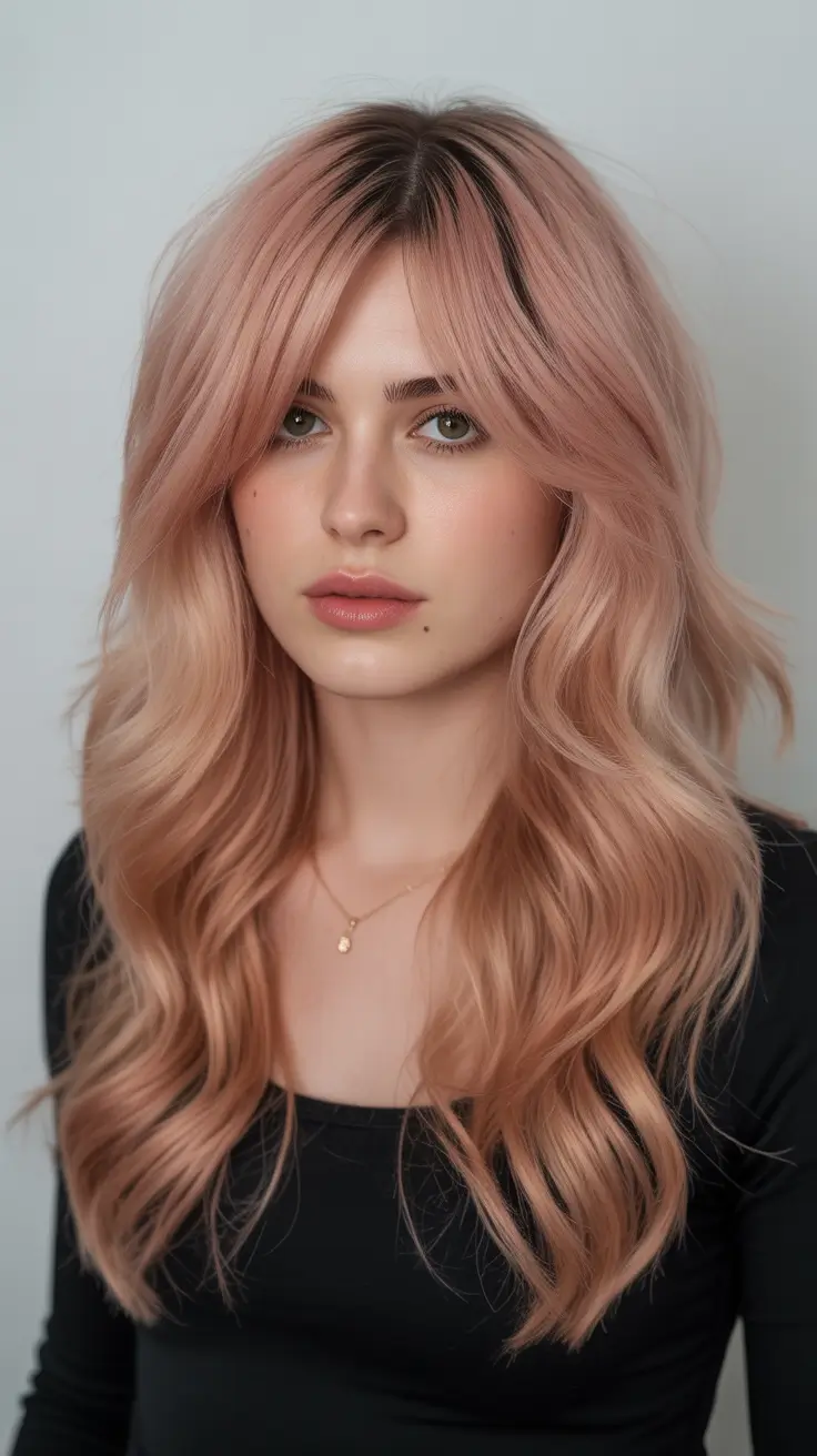 Winter Blush Waves hair colors for soft winter 2025-2026