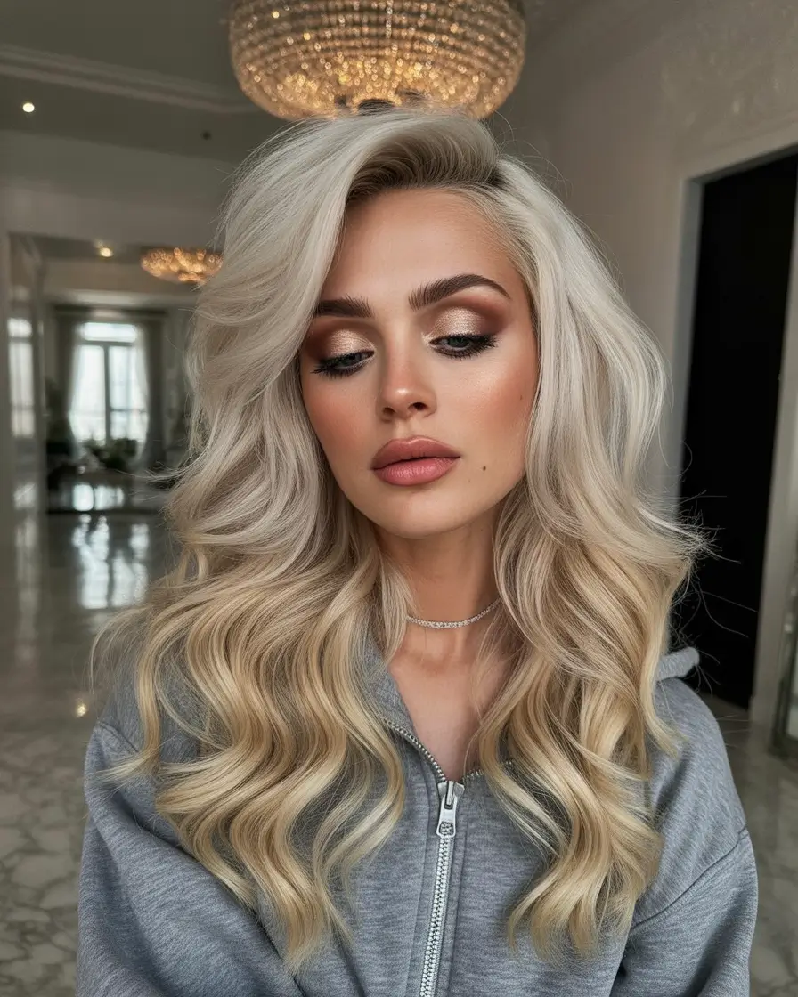 Champagne Blonde Luxe hair colors for soft winter 2025-2026