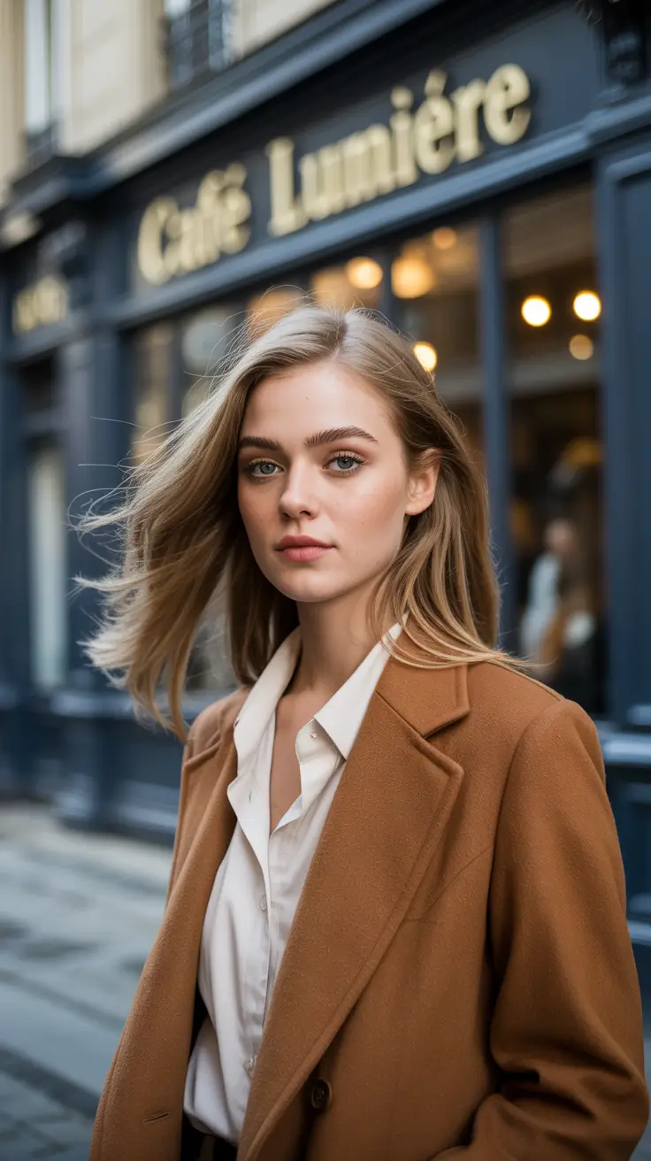 winter trending hair colors 2025-2026 Soft Honey Brunette Elegance