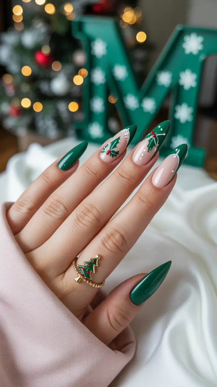 trendy-french-tips-winter-2025-2026-evergreen-holiday-tips