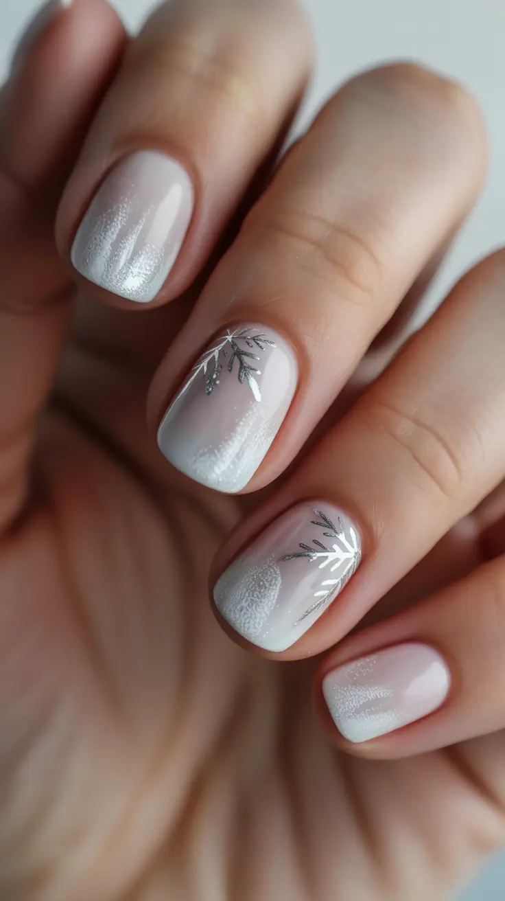 Winter Nail Colors 2025 Frosted Silver Whisper