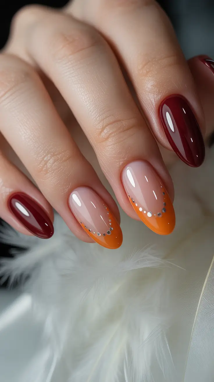 Trendy Winter Nail Colors 2025-2026 Copper Glow & Amber Edge