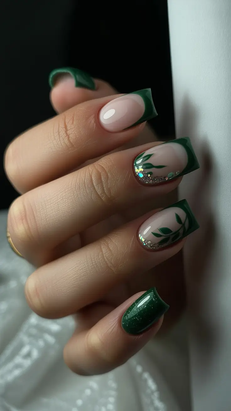 Trendy Winter Nail Colors 2025-2026 Evergreen Grace
