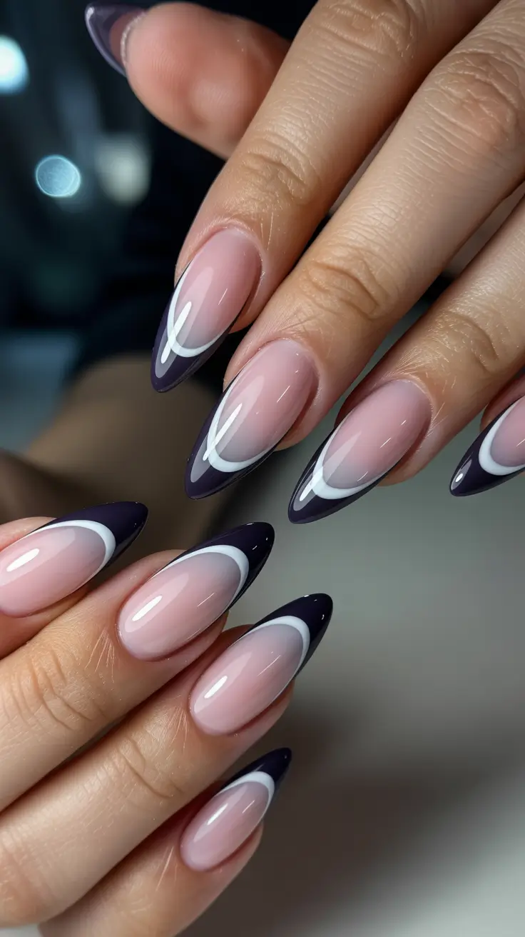 Trendy Winter Nail Colors 2025-2026 Modern Plum French