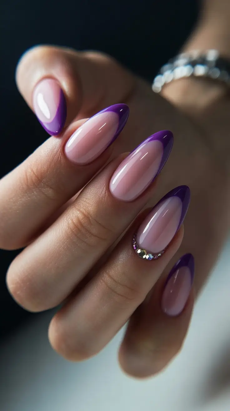 Trendy Winter Nail Colors 2025-2026 Violet Frost