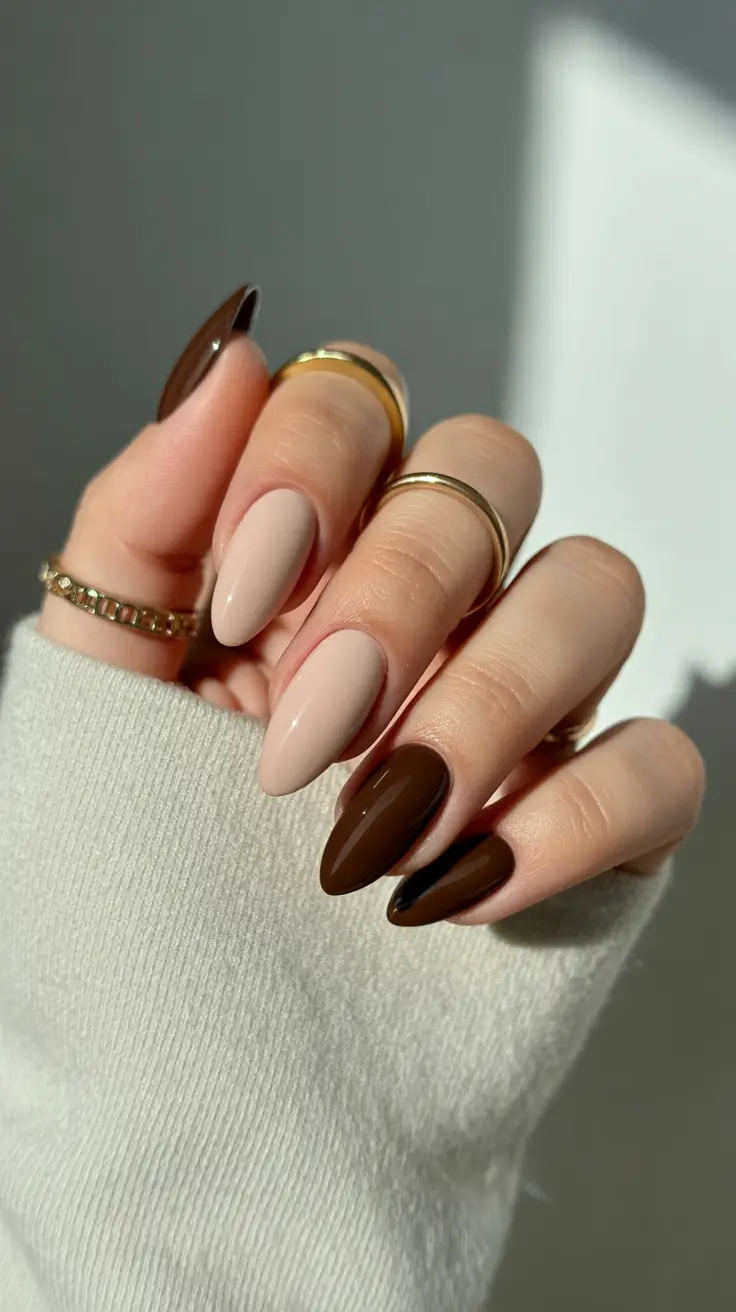 Winter Nail Colors 2025 Mocha Elegance