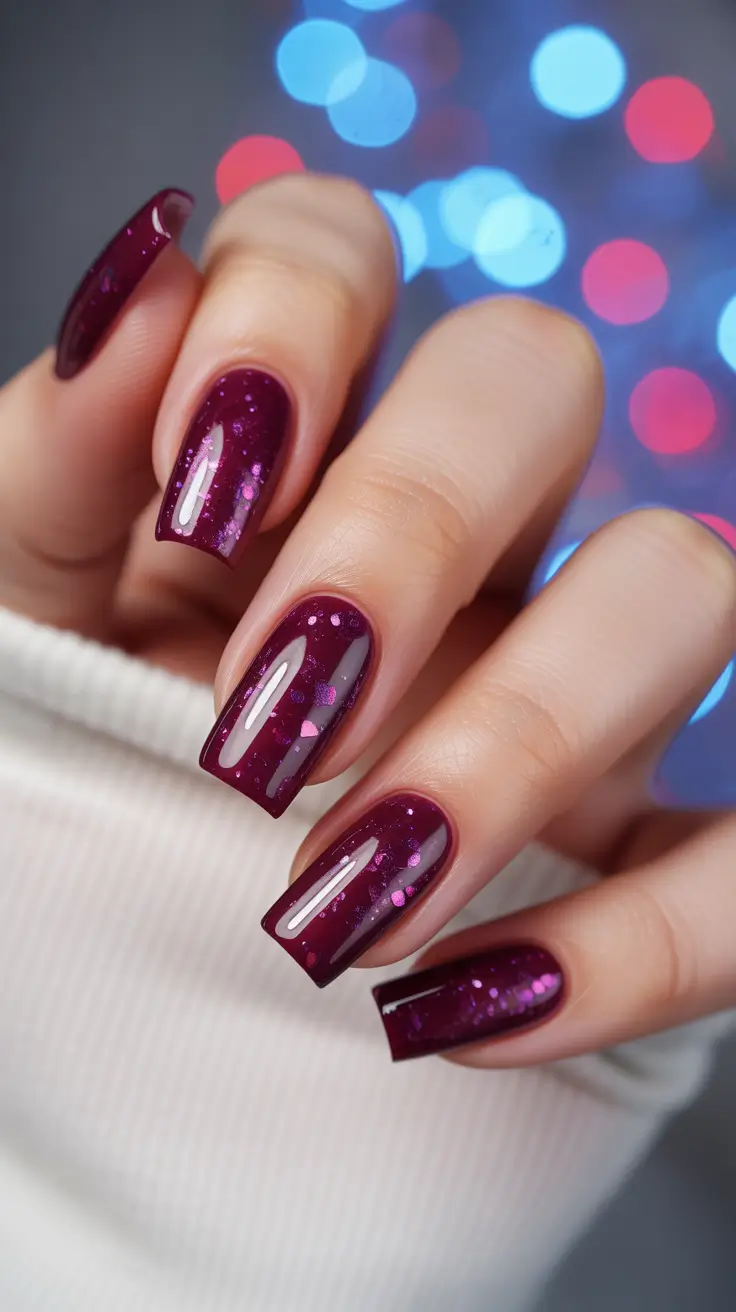 Winter Nail Colors 2025 Plum Galaxy