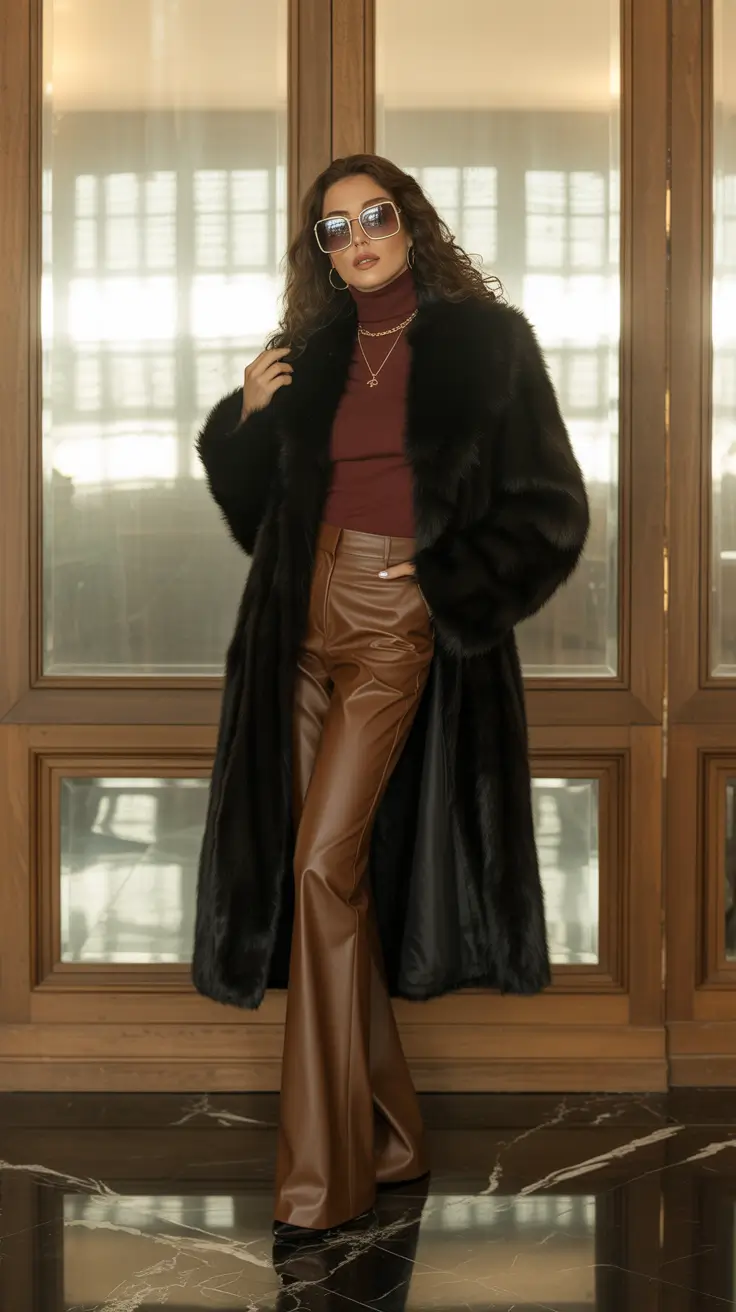 winter going out outfit 2025-2026 Dark Luxe Drama