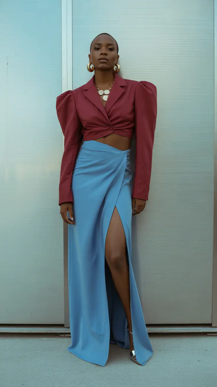 winter going out outfit 2025-2026 Color Clash Confidence