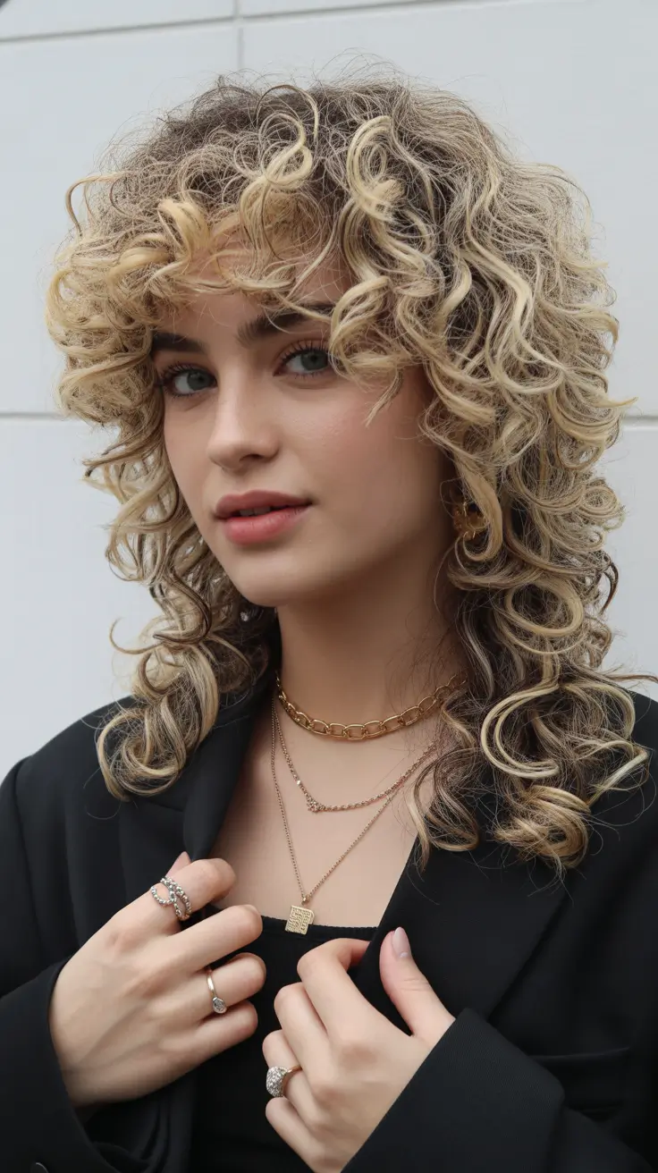 winter haircuts and colors 2025-2026 Curly Shag Revival