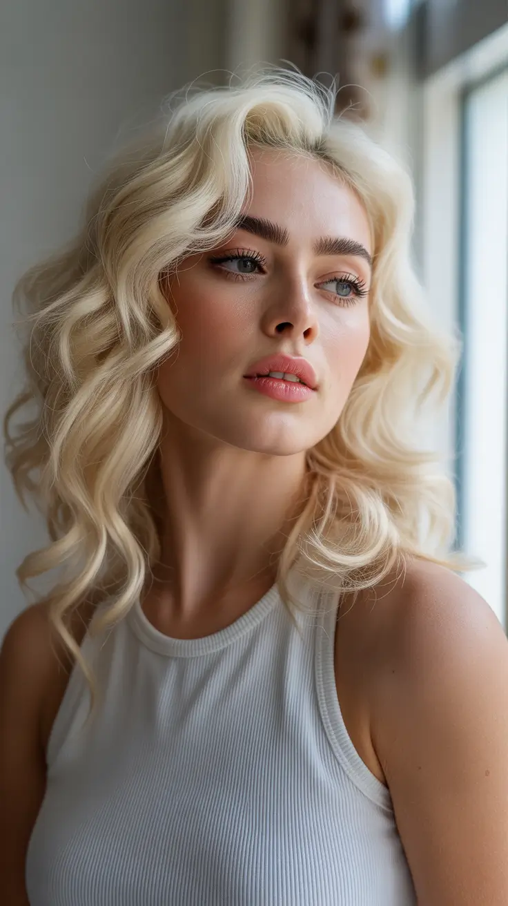 winter haircuts and colors 2025-2026 Soft Curly Blonde Bob