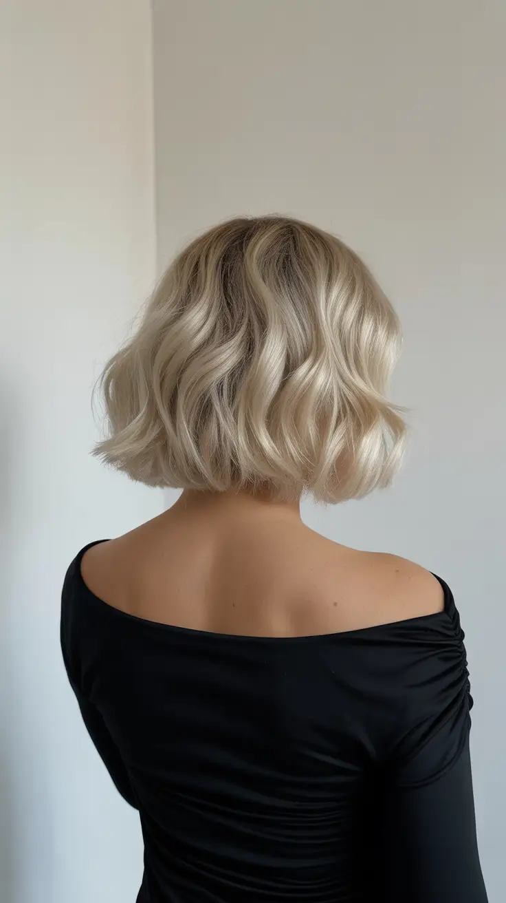 winter haircuts for round faces 2025-2026 Soft Waves with Winter Glow