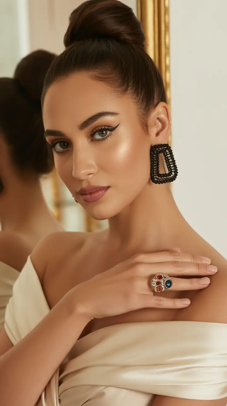 winter formal hairstyles 2025-2026 Polished Top Knot Perfection