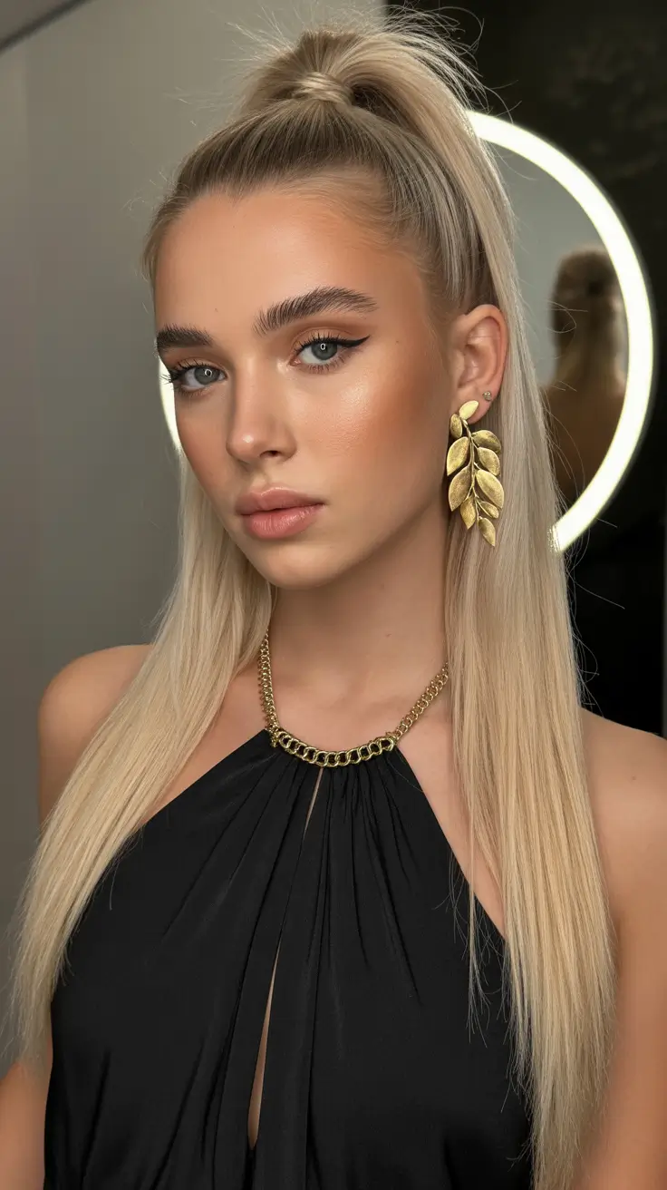 winter formal hairstyles 2025-2026 High Pony Elegance