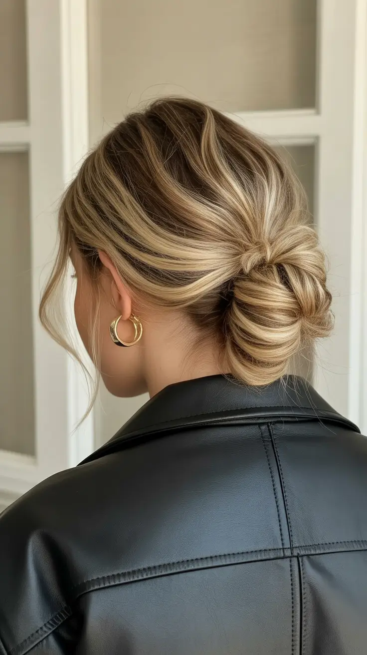 winter formal hairstyles 2025-2026 Soft Textured Knot