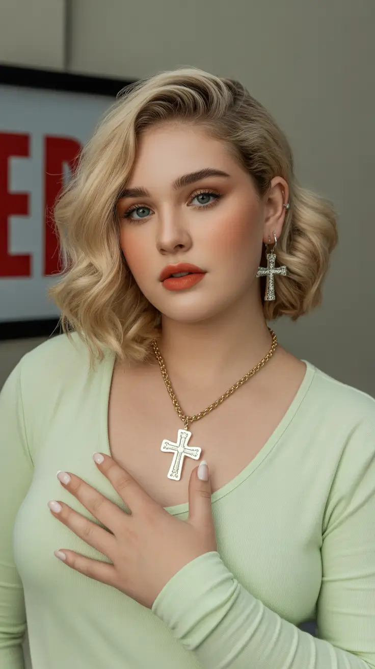 Winter Haircuts for Plus Size Women 2025-2026 Hollywood-Inspired Lob