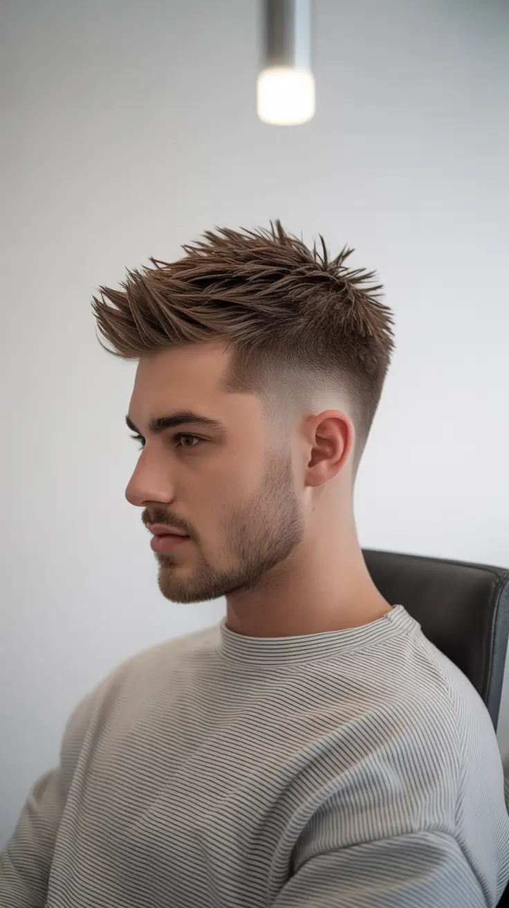 winter haircuts for men 2025-2026 Spiked Fade Precision