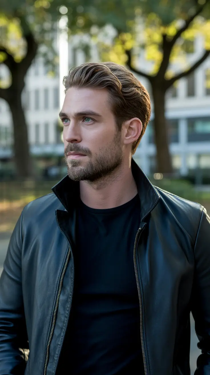 winter haircuts for men 2025-2026 Classic Slick Back