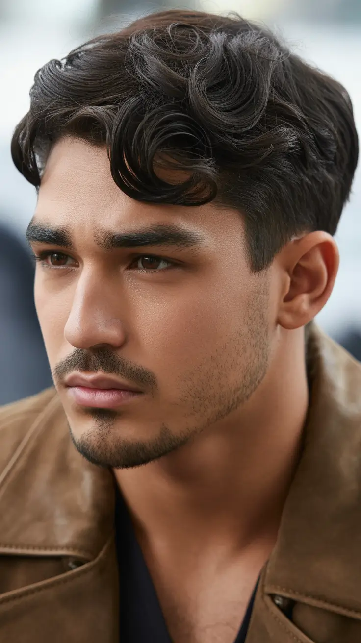winter haircuts for men 2025-2026 Retro Curl Revival