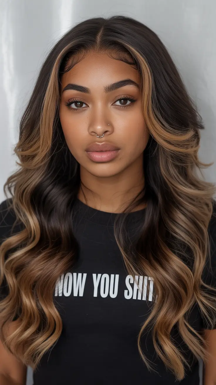 winter haircuts 2025-2026 Honey-Toned Volume with Soft Layers