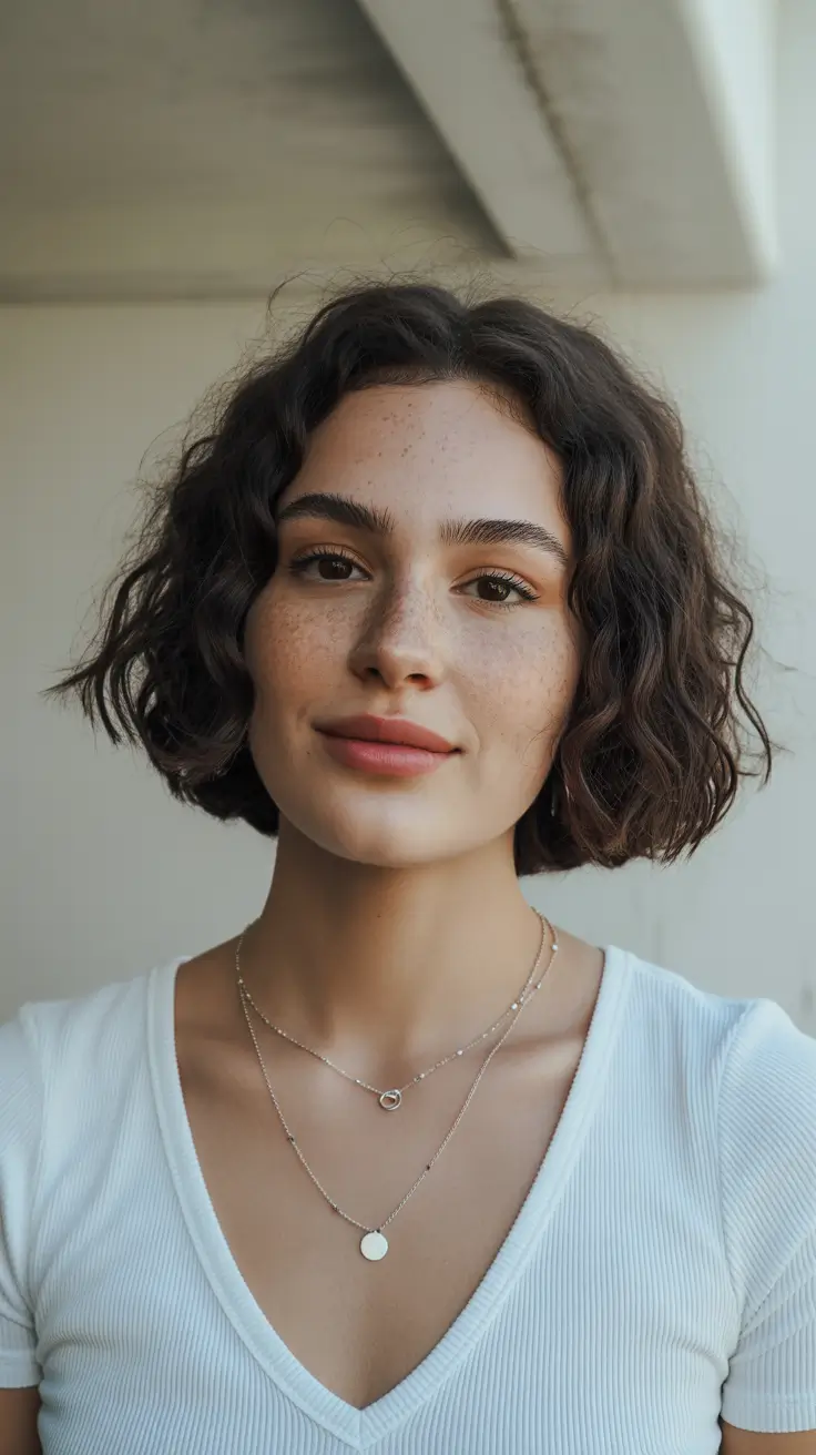 winter haircuts 2025-2026 Chic Curly Bob