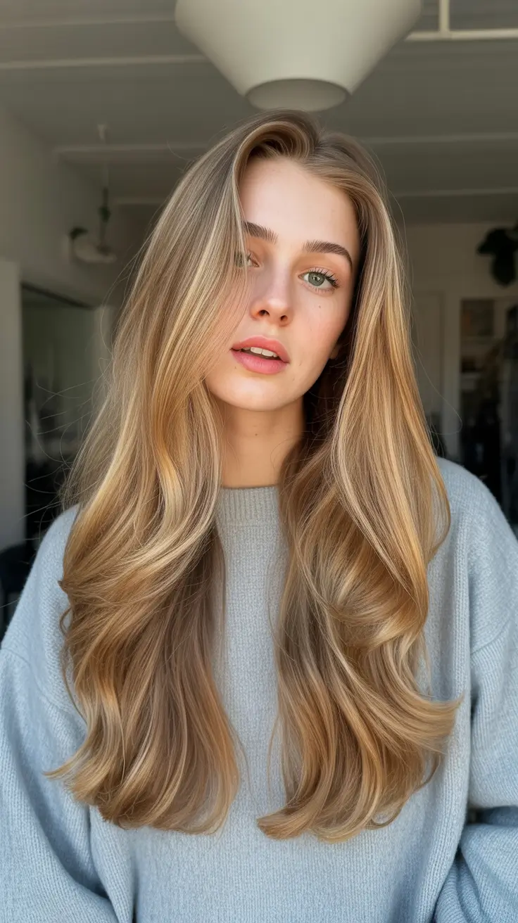 winter haircuts 2025-2026 Golden Cascade Layers