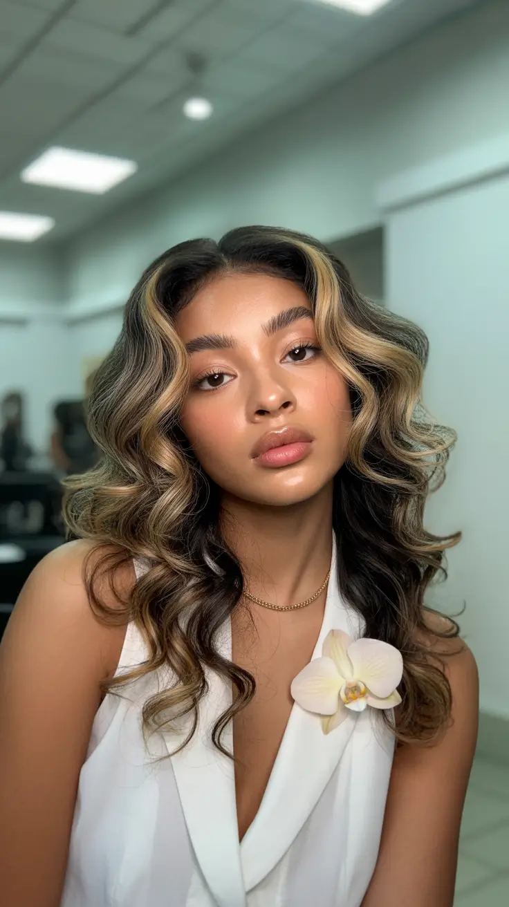 winter haircuts 2025-2026 Soft Glam Waves with a Modern Twist