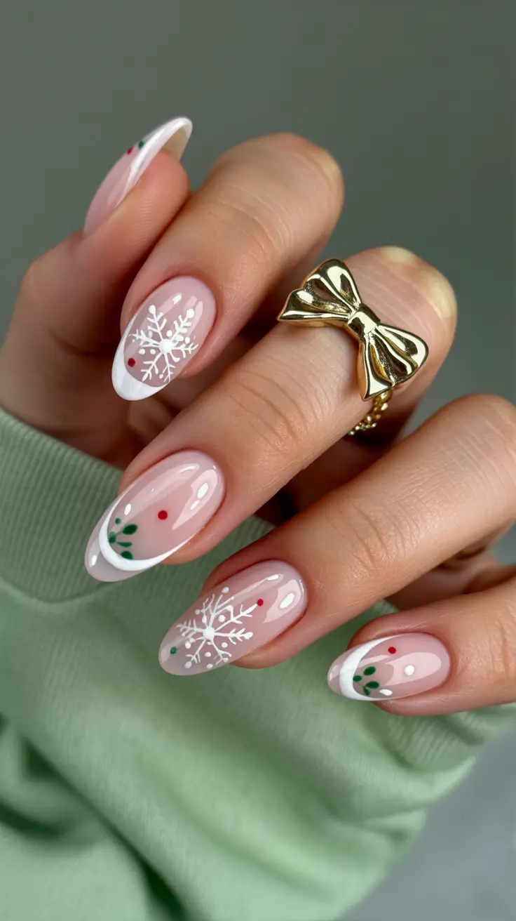 Winter Nail Colors and Designs Ideas 2025–2026 Monochrome Winter Woods