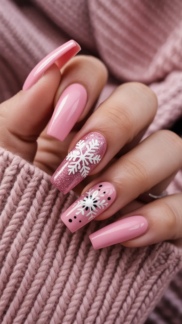 Winter Nail Colors and Designs Ideas 2025–2026 Frosted Cotton Candy