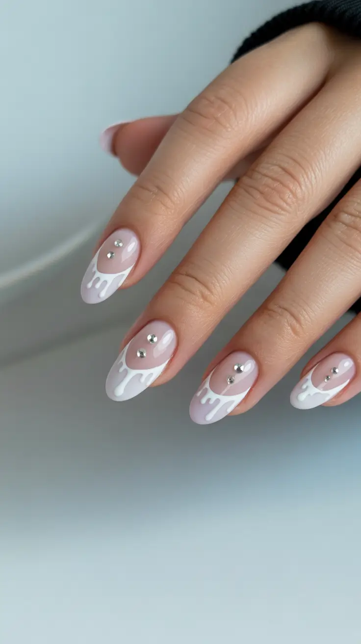 Winter Nail Inspo 2025–2026 Snow Drip Minimalism
