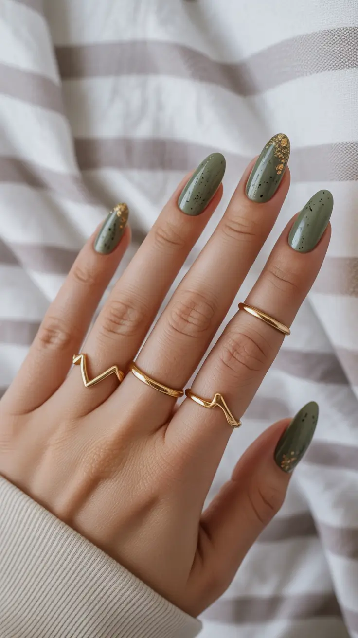 Winter Nail Inspo 2025-2026 Olive Velvet Simplicity