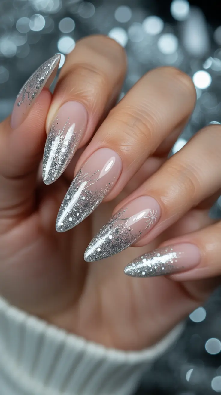 Winter Nail Inspo 2025–2026 Silver Ice Queen