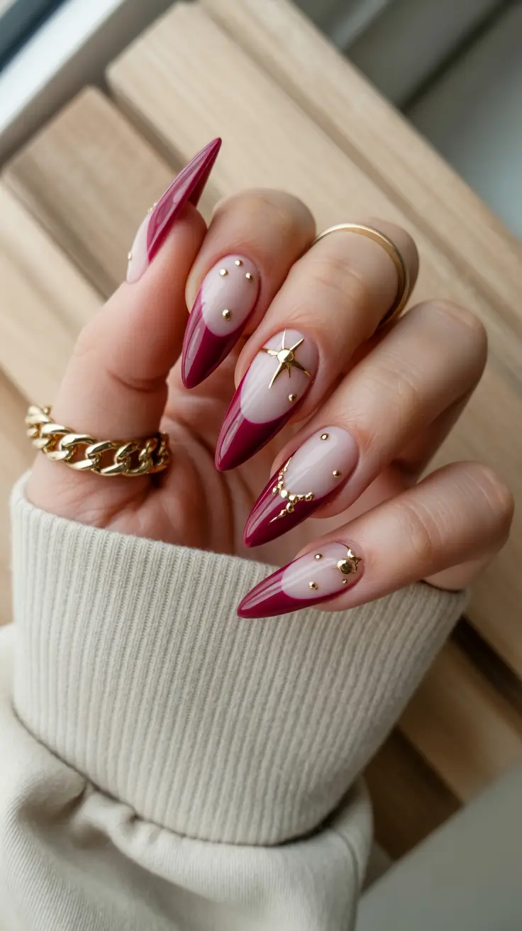 Winter Nail Inspo 2025–2026 Crimson Constellations