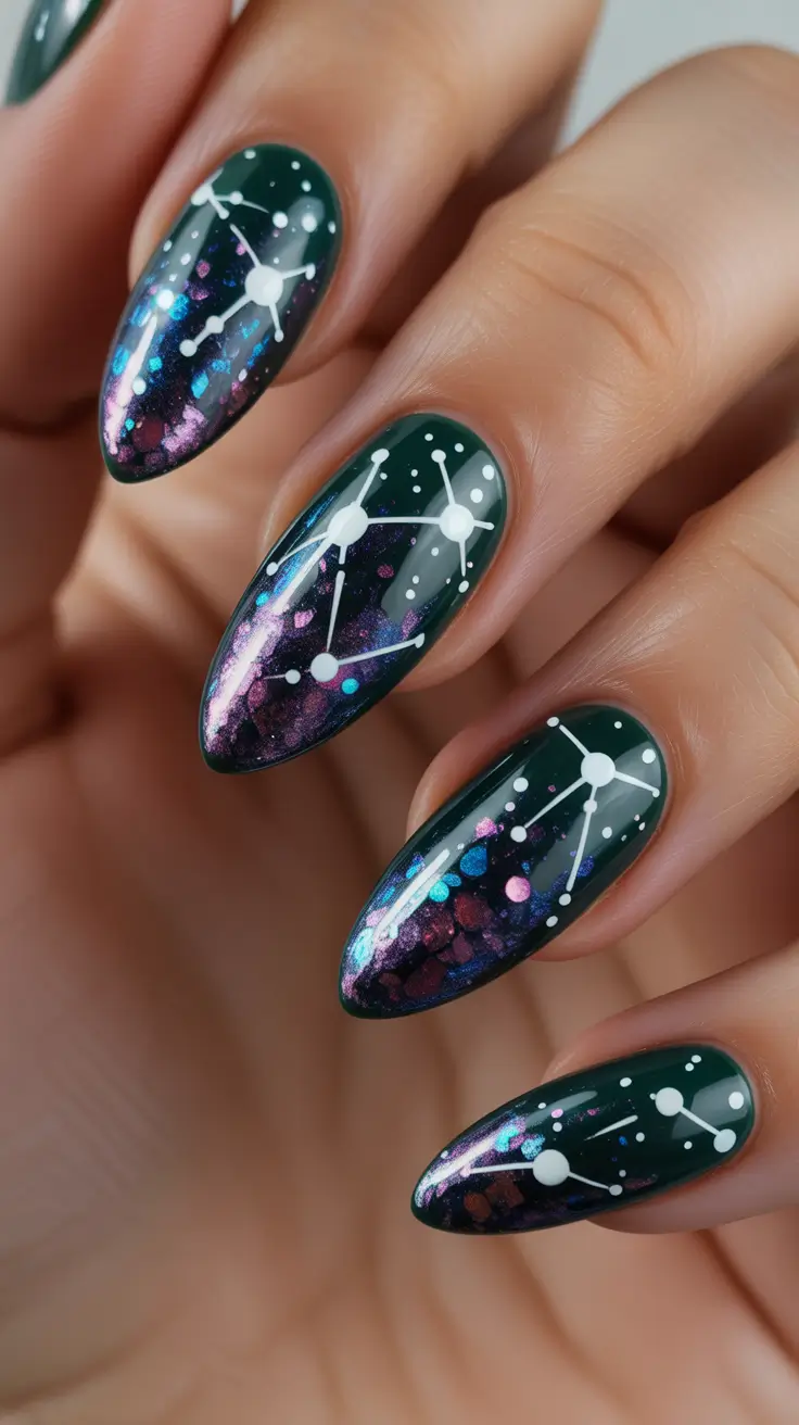 Winter Nail Inspo 2025–2026 Galactic Glow